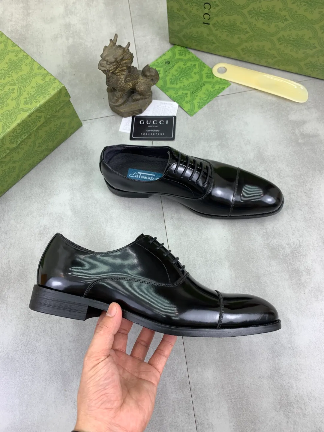 Men's Men's Shoes 💰P560 [New Style] 💰💎💎💎 [Gucci] GUCCI high-end men's formal business leather shoes, original order 1:1! Original imported high-end calfskin, original metal buckle, imported first-layer pigskin lining for feet, original high-end outsole, men's shoe size: 38-44